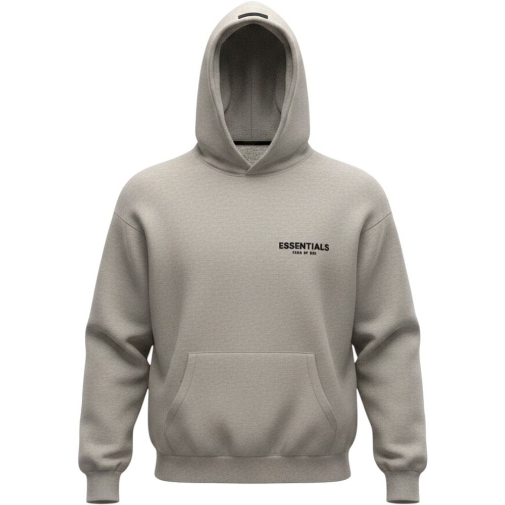 Fear of God Essentials Hoodie Mens XL Dark Oatmeal NWT Logo Graphic Pullover